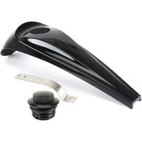 Motorcycle Smooth Dash Fuel Console Gas Tank Cap Covers w/Sealing Strip For Harley Touring Electra Glide Street 2008-2018