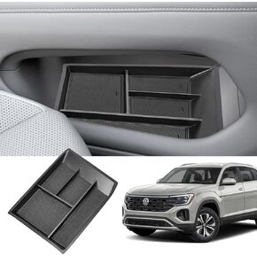 Lower Center Console Organizer Tray for 2024 VW Volkswagen Atlas and 2024 Atlas Cross Sport Center Console Storage Box Insert Interior Accessories