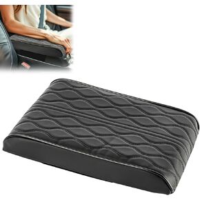 Center Console Armrest Cover - Car Middle Black Console Cover Car Armrest Cushion Cover Height Center Console Memory Foam Arm Rest Pad Leather Armrest Console Covers for Suvs Trucks Vehicles