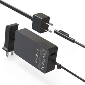 Surface Pro 3 Charger Surface Pro 4 Charger,KINGDO 36W 12V 2.58A Power Supply Compatible Microsoft Surface Pro 3 Surface Pro 4 i5 i7 Surface Pro 5 Surface Laptop Surface Go 3/2/1 Include Carrying Case