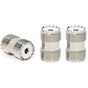 PL259 Barrel Connector, 5-Pack UHF Female to Female Coax Coaxial Adapter Coupler for CB Ham Radio Antenna, SWR Meter Cable Extention