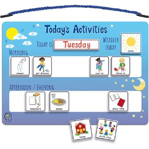 Today's Activities Daily Routine Visual Timetable Magnetic Tile Chart for Children