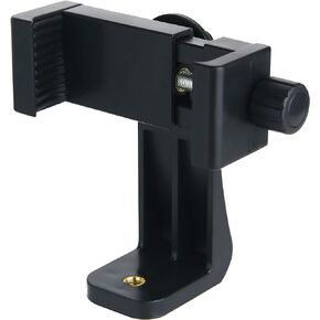 Phone Tripod Adapter, Smartphone Holder Clip Mount Compatible with iPhone/Samsung and All Cell Phones, Rotates Vertical Horizontal Adjustable Clamp Selfie Stick Monopod (T9)