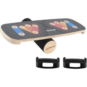 Multi-Function Balance Board and Push up Board – Versatile Push Up Challenge Board w/ Handles & Colored Target Zones – Wooden Balancing Board with Workout Guide to Exercise and Build Core in Saudi Arabia