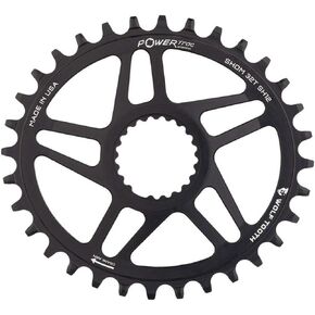 Wolf Tooth Elliptical Mountain Bike Direct Mount Oval Chainring for Shimano Cranks (32 Tooth, Drop-Stop ST, PowerTrac, MTB)