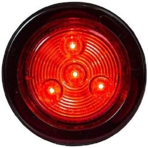 Buyers Products 5622102 2" Red Round Marker/Clearance Light w/ 4 LED Kit (w/Grommet)