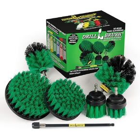 Ultimate Electric Spin Scrubber Drill Cleaning Kit with Extension - Cordless Drill Cleaning Brush Set, Power Scrubber, and Cleaning Supplies for Household and BBQ Tools - Grill Brush Scrubbing Brush