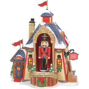 Department 56 North Pole Village Nutcracker Factory Animated Lit Building, 7.09 Inch, Multicolor