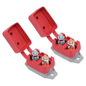 50 Amp Automatic Reset Circuit Breaker 2Pcs 12V-28V DC Circuit Breaker with Cover Stud for Bolt Automotive Breaker