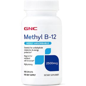 GNC Methyl B-12 2500 mcg - 100 Caplets