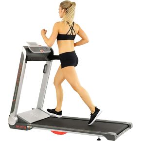 Sunny Health & Fitness Strider Foldable Treadmill, 20-Inch Wide Running Belt, Customizable Workout Programs, Pulse Sensors with Optional Exclusive SunnyFit App and Enhanced Bluetooth Connectivity in Kuwait