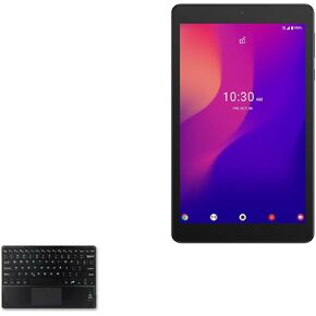 BoxWave Keyboard Compatible with Alcatel Joy Tab 2 - SlimKeys Bluetooth Keyboard with Trackpad, Portable Keyboard with Trackpad - Jet Black