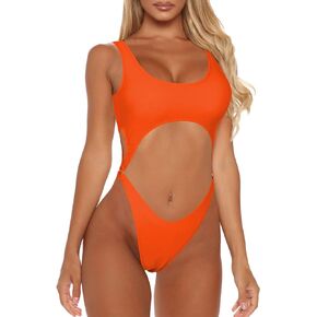Sovoyontee Women's Sexy One Piece Swimsuits Cheeky Thong Bikini Bathing Suit