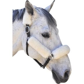 ECP Merino Sheepskin Halter Fleece Set for Horse Protection and Relief, 4 Pieces
