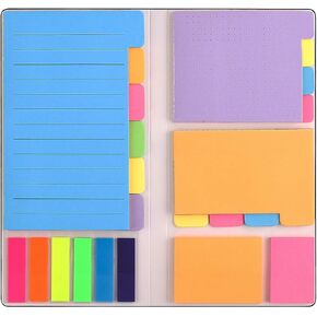 Sticky Notes Set, Post Self-Stick Notes Pads for Journaling Notebook Planner Study, Office Supplies College Essentials Back to School Supplies for High School Students Teen Girl Gifts Preppy Stuff