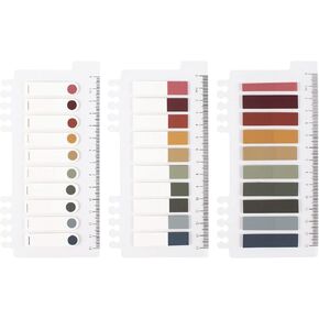 Morandi Sticky Notes, Writable Index Tabs, Set of 10 x 3 Packs Colorful Macaron Memo Stickers, for Books, Folders, Monitors, 200 Pieces/Pack, Vintage