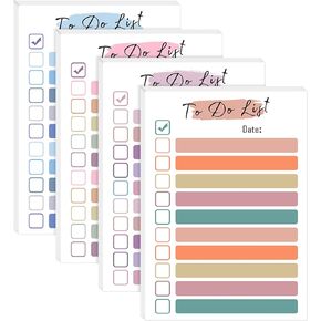 4 Packs to Do List Notepad, 240 Sheets Daily to Do List Sticky Notes 4x6Inches Memo Pad Pastel Candy Color Portable Planner for Coworkers Funny Office Gifts, 4 Cute Designs