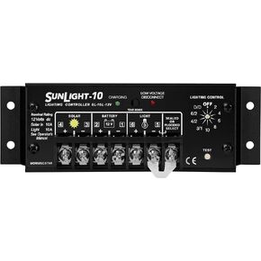 Morningstar Sunlight 10A Solar Charge Controller for 12V Batteries, Solar Panel Controller for Lighting, Battery Controller Solar Controller 12V, Lowest Fail Rate Charge Controller for Solar Lights