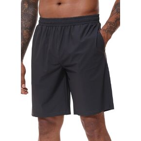 Mens Athletic Workout Shorts Casual Quick Dry Running Exercise Shorts with Inner Pockets Activewear