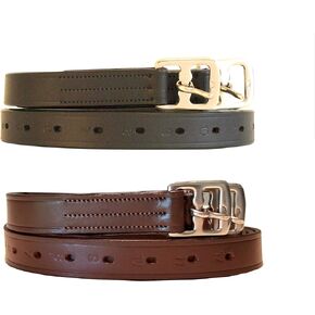 SIE 46"/ 48" / 54" / 56" / 60" English Premium Leather Stirrup Leathers Kids/Adult Dark Brown 54"
