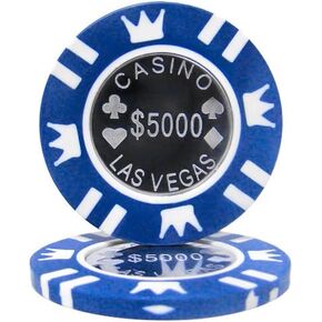 Brybelly Coin Inlay Poker Chip 15-Gram Heavyweight Clay Composite – Pack of 50