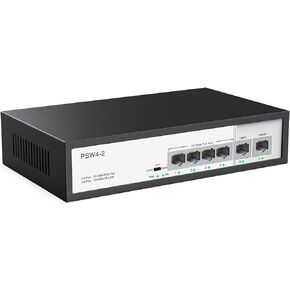 Real HD 16 Port PoE Switch, 16 PoE+ 100Mbps Ports with 2 Gigabit Uplink Ethernet Ports, Unmanaged Plug and Play, Each Port Up to 30W, High Power 300W, 803.af/at Compliant, Rack Mount