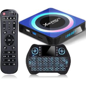 Android 13.0 TV Box 2024 4GB 64GB 8K Android Box TV RK3528 Chipset 2.4G&5.8G WiFi 6 HDR10+ BT5.0 USB 3.0, Smart TV Box with Mini Wireless Keyboard