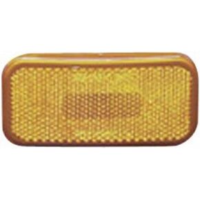 Fasteners Unlimited 003-59 12 V Amber Rectangular Clearance Light with Rounded Corners