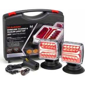VULCAN Wireless LED Towing and Trailer Light Kit For Trucks, Trailers, RVs, SUVs, and Boats