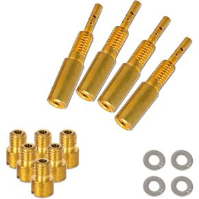 Carburetor Jet Kit for Yamaha Raptor 660R YFM660R 2001-2005 14pcs Multi Stage Main Pilot Jet Kit Including 6pcs Main Jets (#145#150#155#160#165#170) 4pcs Slow Pilot Jets (#25#27.5) 4pcs Shims