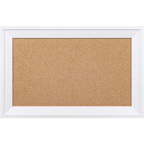 HBlife Cork Board Bulletin Board 11 x 17 inch with White Frame Rectangle Decorative Hanging Pin Board Perfect Decor for Office & Home,Message Board or Vision Board