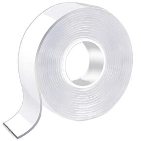 Double Sided Tape Heavy Duty, Multipurpose Removable Mounting Tape Adhesive, Reusable Strong Stick Wall Tape Strip Clear Adhesive for Poster Carpet Tape Sticky Items-(9.84 feet)