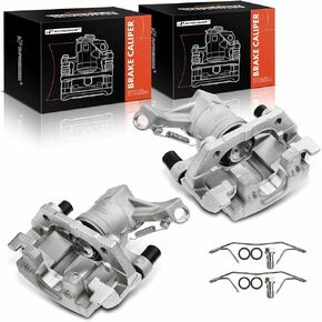 A-Premium Disc Brake Caliper Assembly with Bracket Compatible with Select Cadillac and Saab Models - BLS 2007-2008, 9-3 2003-2011, 9-3X 2010 - Rear Driver and Passenger Side, 2-PC Set