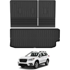 Mixsuper Cargo Liner for 2019-2024 Subaru Ascent with Subwoofer (Behind The 2nd Row Seats) All Weather Cargo Mat Rear Trunk Liner Black