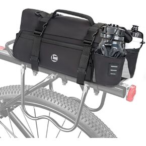 qychhj حقيبة رف الدراجة 7-10l واسعة الفم دراجة الجذع حقيبة خلفية للماء دراجة سرج أكياس السلة مع حزام الكتف، أكياس سرج الدراجة للرف الخلفي السلة الملحقات أكياس التخزين in Kuwait