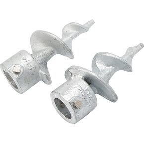 Extreme Max 3006.6851 Galvanized Auger Foot for Dock Post - 1-1/4", Pair