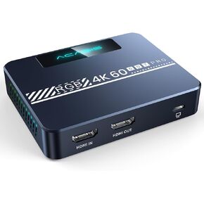 ACASIS 4K60fps Video Capture Card for Streaming and Gaming, External Camera Capture Card, VRR Support, True 4K60 Recording for Gaming, Live Stream, Video Conferencing, Works on OBS