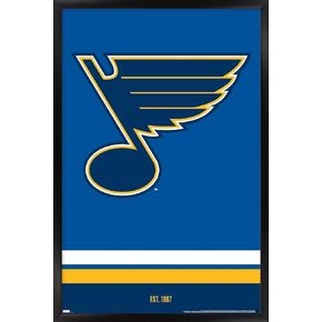 Trends International NHL St. Louis Blues - Logo 21 Wall Poster, 14.725" x 22.375", Black Framed Version