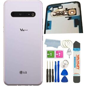 V60 ThinQ Back Glass Replacement for LG V60 ThinQ All Models Back Glass Cover with Pre Installed Tape Housing Door Parts+Tools (Classy Blue)