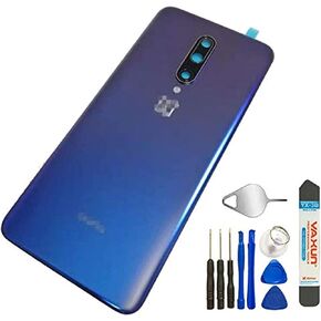 Battery Back Cover Rear Panel Glass +Camera Lens for Oneplus 7 Pro 6.67" GM1911 GM1913 GM1917 GM1910 GM1915 (Nebula Blue)