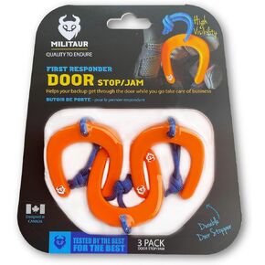 First Responder Door Stop. Glow in The Dark Orange. Stops Doors from Closing. Molle & PALS Compatible. Police & EMS Door Jam. Firefighter Tools Door Wedge. Door Pinch Guard. (3 Pack)