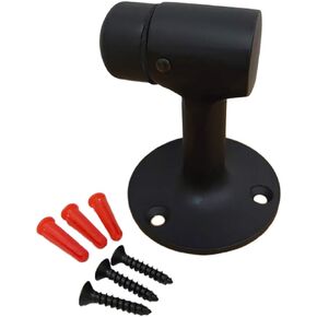 QCAA Solid Brass Door Stop, 3" Height, Matte Black, 1 Pack, Made in Taiwan