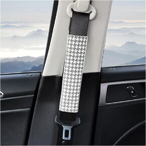 Car Seat Belt Cover, 2PCS Soft Auto Seatbelt Shoulder Pad, Cotton and Linen Safety Belt Protector, Comfortable Seatbelt Strap Protection, Universal Automotive Interior Accessories (Gray, 11.81'')