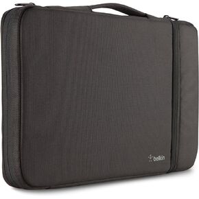 Belkin 11 Inch Laptop Case - 11 Inch Laptop Sleeve - Laptop Bag - Computer Accessories For Chromebook Laptop - Laptop Accessories - Chromebook Case Compatible W/ iPad Pro & Most 11" Laptops - Black