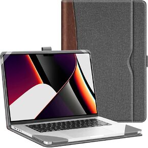 Fintie Sleeve Case for MacBook Pro 16 Inch Case A3403 A3186 A2991 A2780 A2485 A2141 (2019 2020 2021 2022 2023 2024 Release), Premium PU Leather Protective Folio Book Cover, Brown