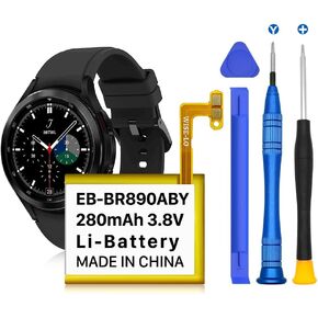 R890 Battery EB-BR890ABY for Samsung Galaxy Watch4 Classic 46mm SM-R890 SM-R890NZKAXAA SM-R890NZKCXAA SM-R890NZSAXAA Battery Smart Watch R890 Battery with Repair Tools