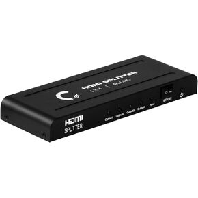 | 1x2 HDMI Splitter | Ultra HD 4K/2K | 1 input - 2 outputs | Full HD/3D | 1080P | HDMI 1.4 | HDTV | PS4 / PS3 | XboxOne / 360 | DVD | Blu-ray | DTS Digital | Digital Audio