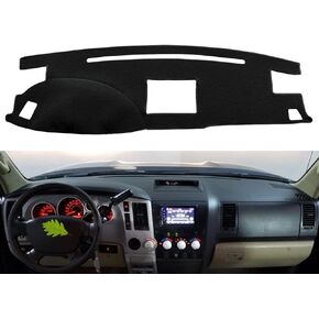 Dash Cover Dashboard Mat for 2007-2013 Toyota Tundra, 2008-2017 Toyota Sequoia w/Cutout for Dash Speakers