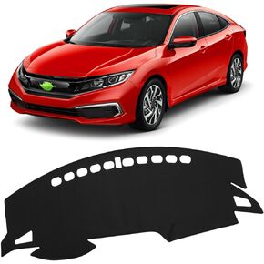 FIILINES Dash Cover Compatible with Honda Civic Coupe Sedan/Hatchback 2016-2021(Not Fit 2022 Civic) Dashboard Mat Cover Car Accessories Sunshade Nonslip Mesh Protector No Glare