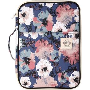 JAKAGO Travel Portfolio Organizer Waterproof A4 Document Bag Multifunctional Travel Note Pouch Zippered Case for Notebook, Ipad, Journals, Sketch Books (black)